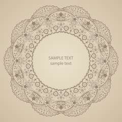 Flower Mandala background card template. Vintage card template. Decorative elements. Oriental pattern, vector illustration. Islam, Arabic, Indian, turkish, pakistan, chinese, ottoman motifs