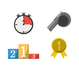 set flat icon tools sport