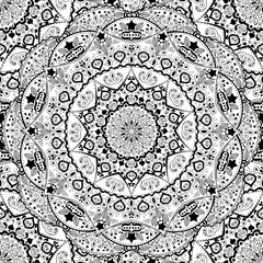 Flower Mandala seamless pattern. Vintage lace background. Decorative elements. Oriental pattern, vector illustration. Islam, Arabic, Indian, turkish, pakistan, chinese, ottoman motifs