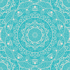 Flower Mandala seamless pattern. Vintage lace background. Decorative elements. Oriental pattern, vector illustration. Islam, Arabic, Indian, turkish, pakistan, chinese, ottoman motifs