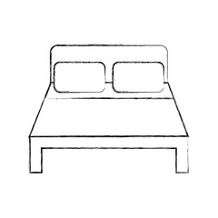 bed hotel isolated icon