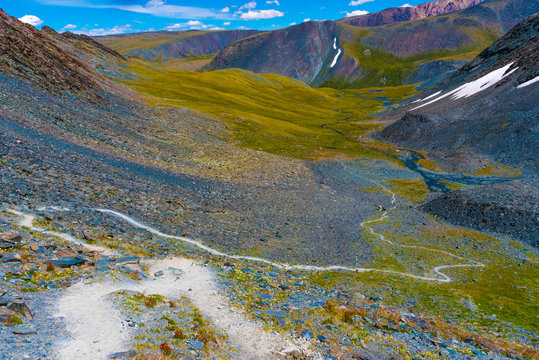 Wanderweg im Altai Gebirge Mongolei