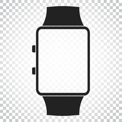 Watch vector icon. Clock flat illustration. Simple business concept pictogram on isolated background.
