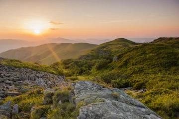 Foto op Canvas Sunset in the mountains © Piotr Krzeslak