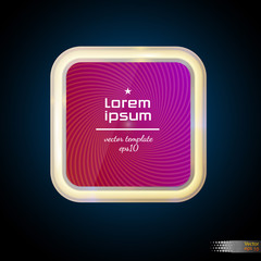 Colorful square vector banners.Isolated object for advertising and internet design