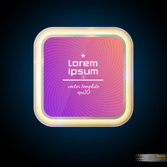 Colorful square vector banners.Isolated object for advertising and internet design