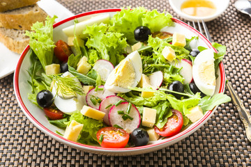 Light meal - salad with rucola
