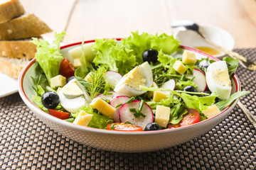 Light meal - salad with rucola