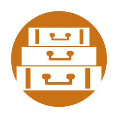 suitcase travel isolated icon vector illustration design
