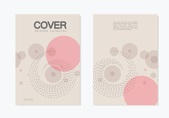 Brochures business template cover design with abstract twirl circle design