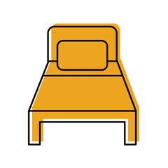 bed hotel isolated icon