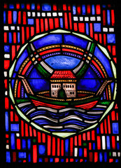 Stained Glass in Worms - Noah's Ark