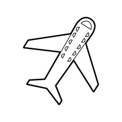 airplane flying isolated icon