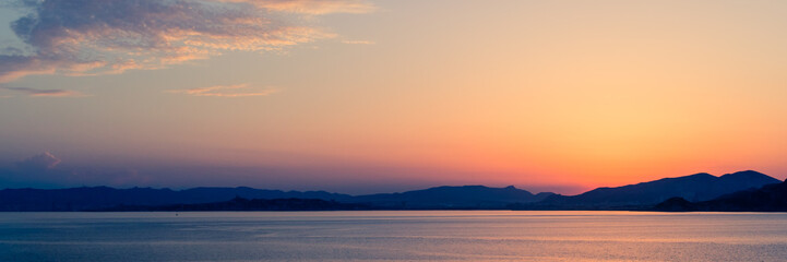 Fototapeta premium Sunrise on the islands off Marseille