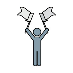 Success man pictogram