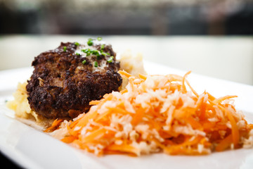 Minced beef cutlet