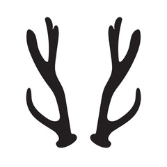 Obraz premium black silhouette of deer antlers