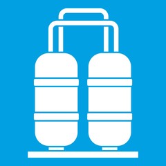 Oil refinery plant icon white