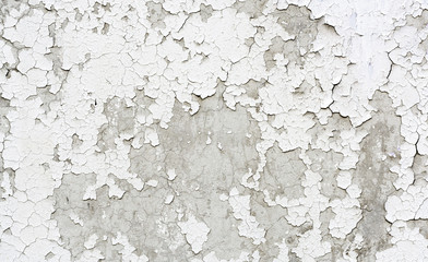 Old cracked painted plaster wall