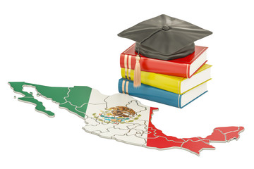 Education in Mexico concept, 3D rendering