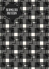 Abstract concept vector monochrome geometric pattern. Black and white minimal background. Creative illustration template. Seamless stylish texture. For wallpaper, surface, web design, textile, decor.