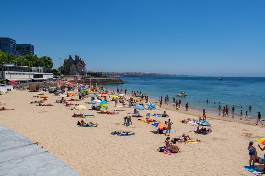 Duquesa beach in Cascais, Portugal.