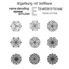 Fototapeta premium The mystery of the name family rune astrology prognostic