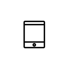 tablet line black icon