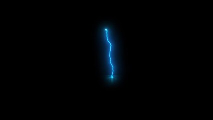 High voltage electrical discharge generated. Computer graphics on black background