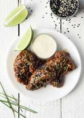 Chicken wings, teriyaki style
