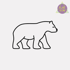 Obraz na płótnie Canvas bear line icon