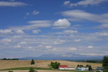 Landscape of Biei Hokkaido Japan