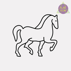 Fototapeta na wymiar horse line icon