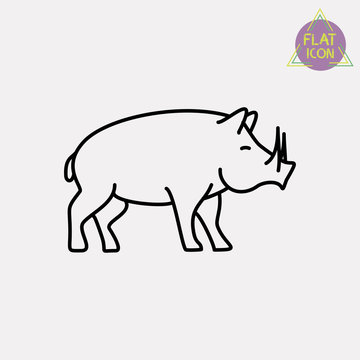 boar line icon