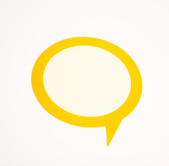 Yellow Cartoon Speech Bubble