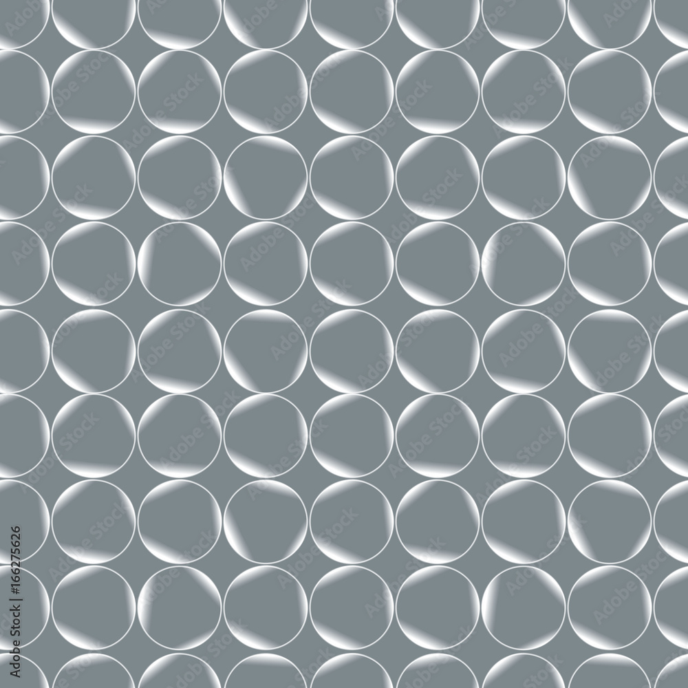 Poster vector seamless pattern with realistic bubbles. abstract background. monochrome backdrop.