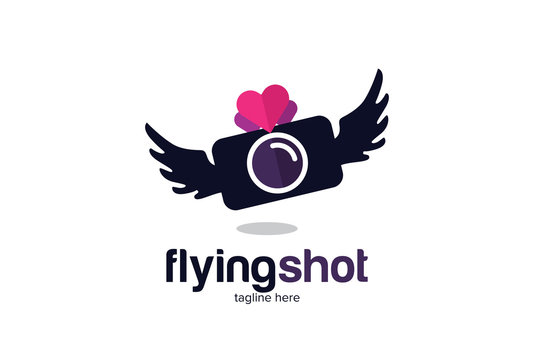 Flying Shoot Logo Template Design Vector, Emblem, Design Concept, Creative Symbol, Icon