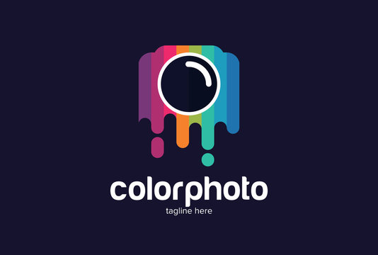 Color Photo Logo Template Design Vector, Emblem, Design Concept, Creative Symbol, Icon
