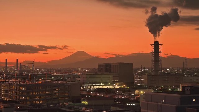 Mt. Fuji and Factories