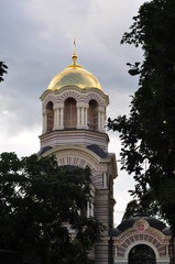 Igreja ortodoxa, Riga, Letónia, agosto de  2016.