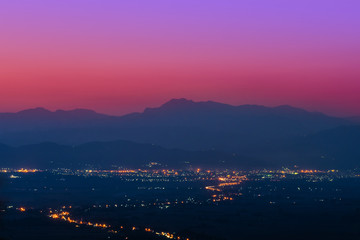 View point at Doi Sa-Ngo, Chiang Sean, Chiang Rai Province, Thailand.