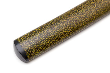 Saya : Scabbard of Japanese sword  on white background. Cracked pattern.