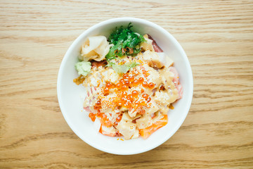 Sashimi rice bowl
