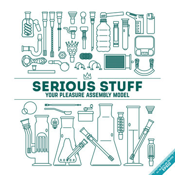 Vector illustration - serious stuff