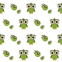 Fotobehang pattern owl graphic cartoon character © foontntd