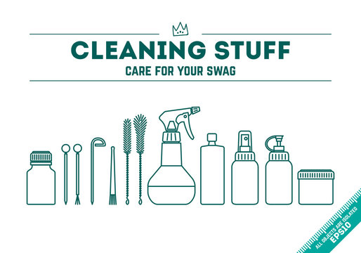 Vector illustration - cleaning stuff