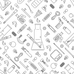 Smoking weed theme, vector seamless pattern