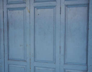 Blue wooden door retro vintage look attractive to search.