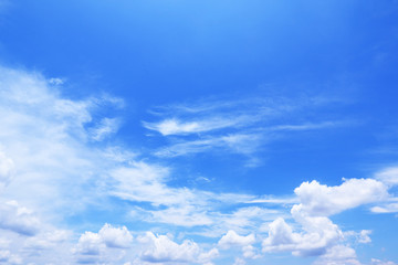 beautiful white clouds on blue sky for background and design