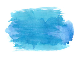 Watercolor of different shades of blue on paper